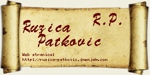 Ružica Patković vizit kartica